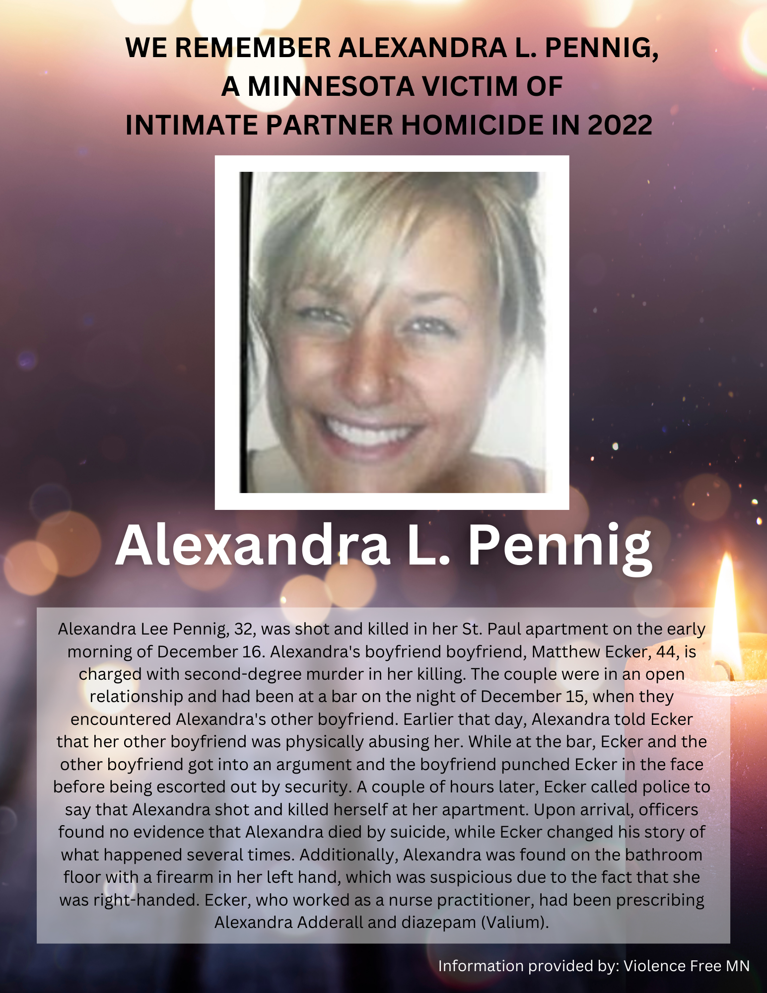Memorial Display - Alexandra L Pennig