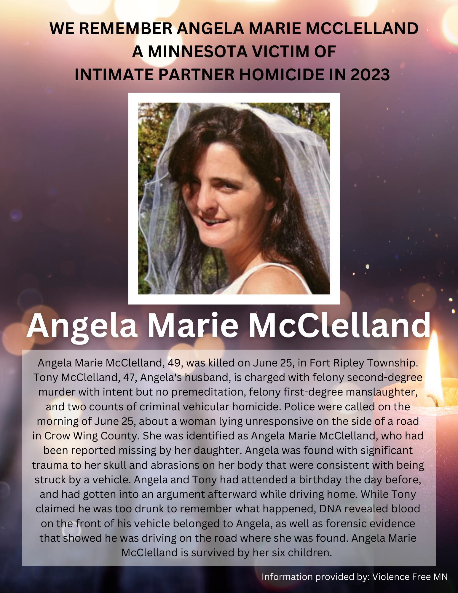 Memorial Display - Angela Marie McClelland