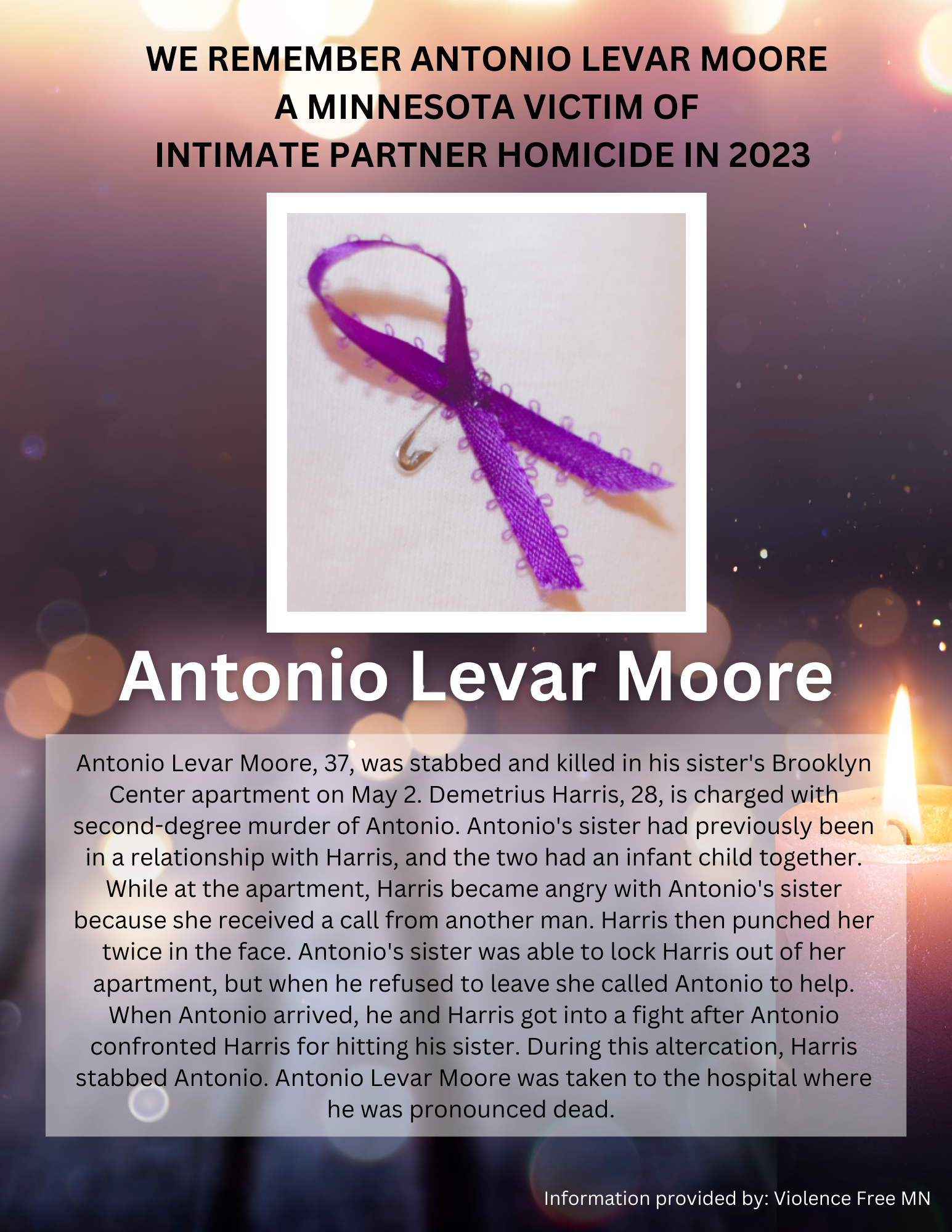 Memorial Display - Antonio Levar Moore