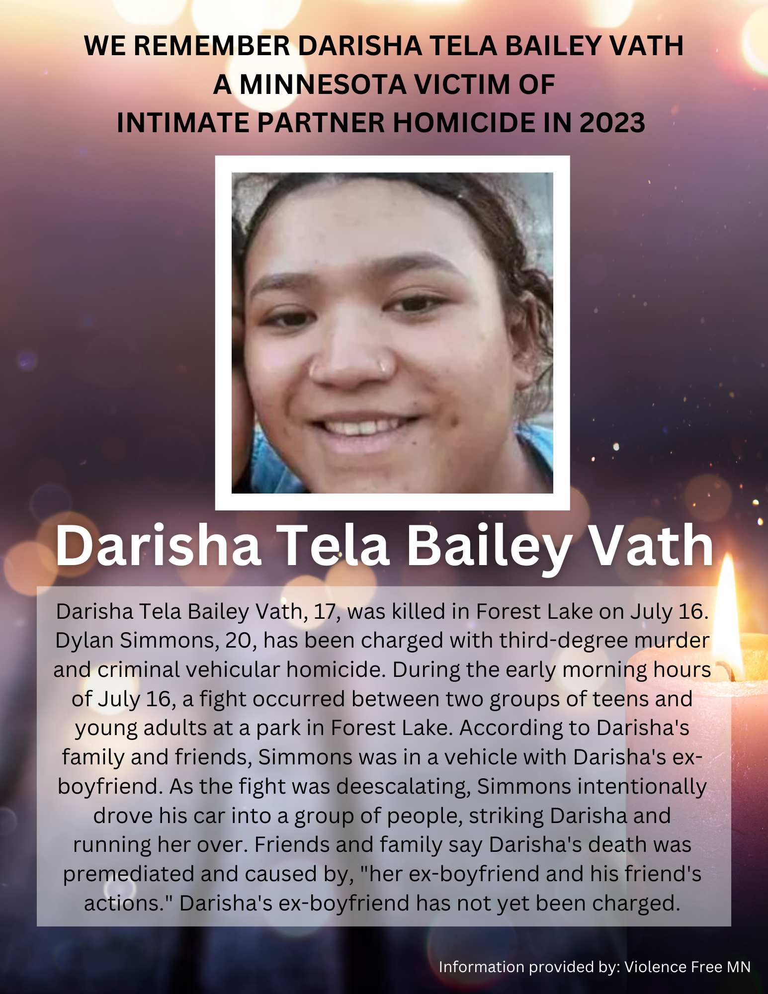 Memorial Display - Darisha Tela Bailey Vath