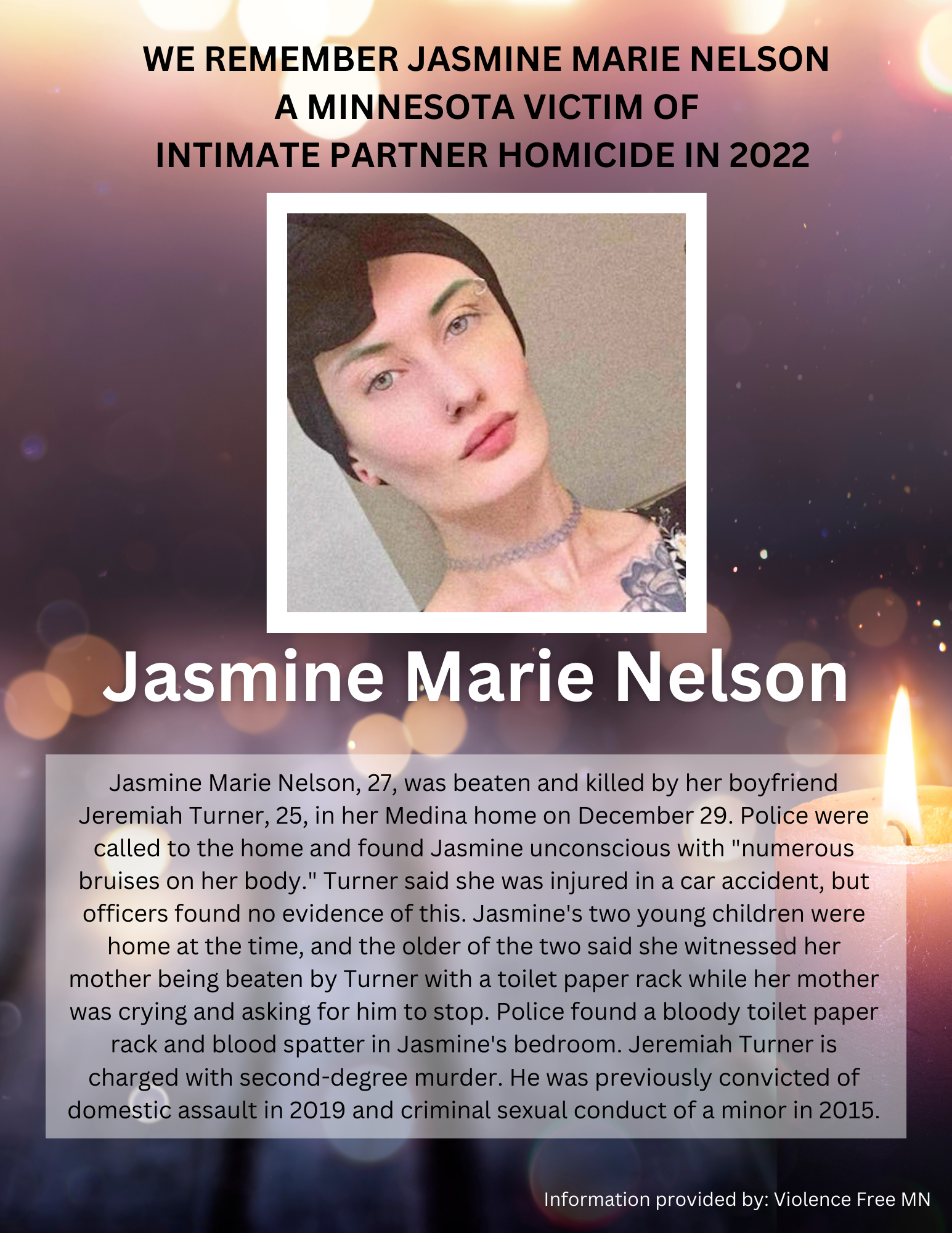Memorial Display - Jasmine Marie Nelson