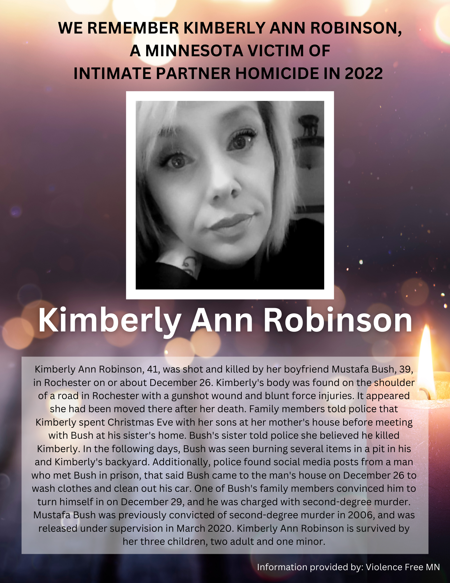 Memorial Display - Kimberly Ann Robinson