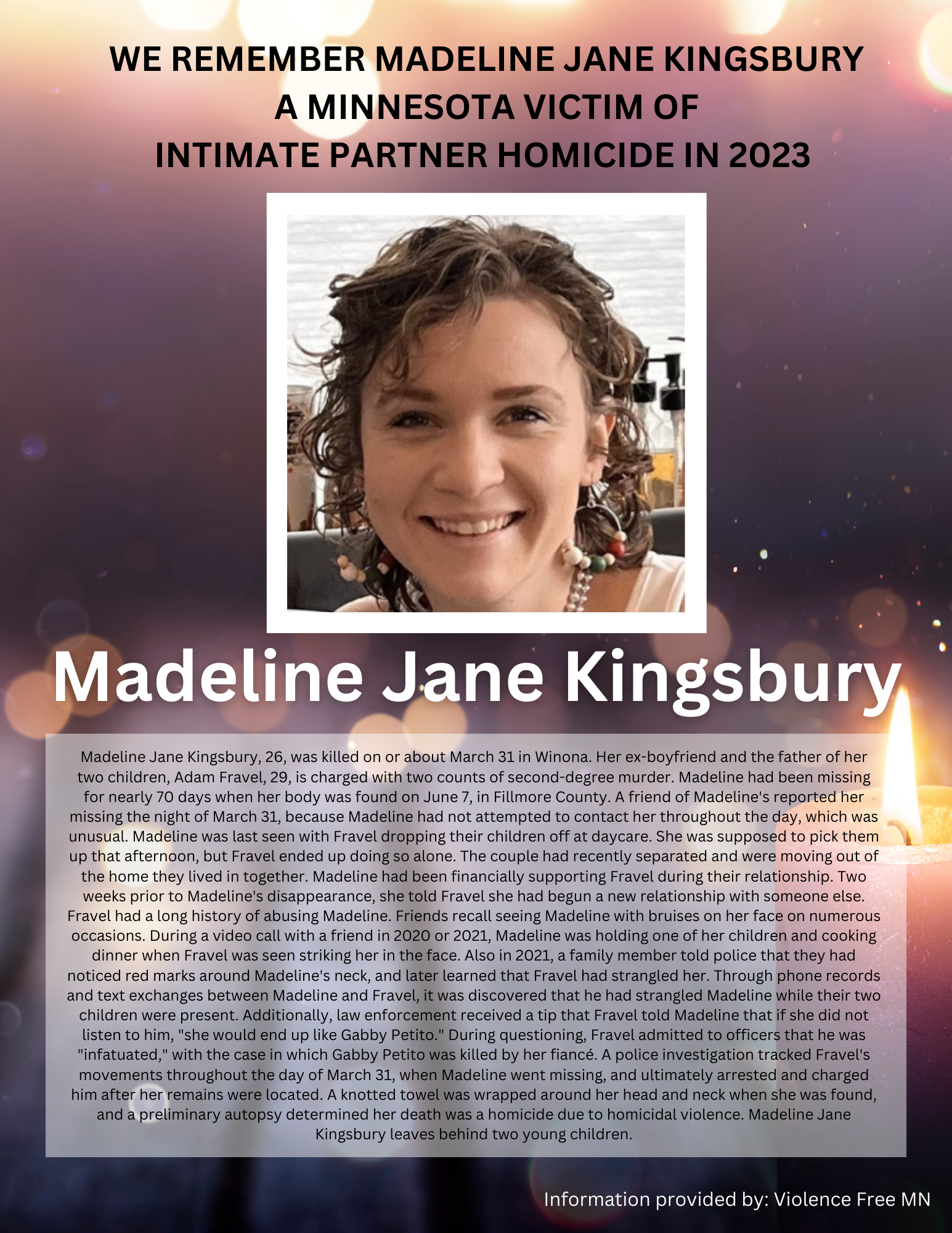 Memorial Display - Madeline Jane Kingsbury