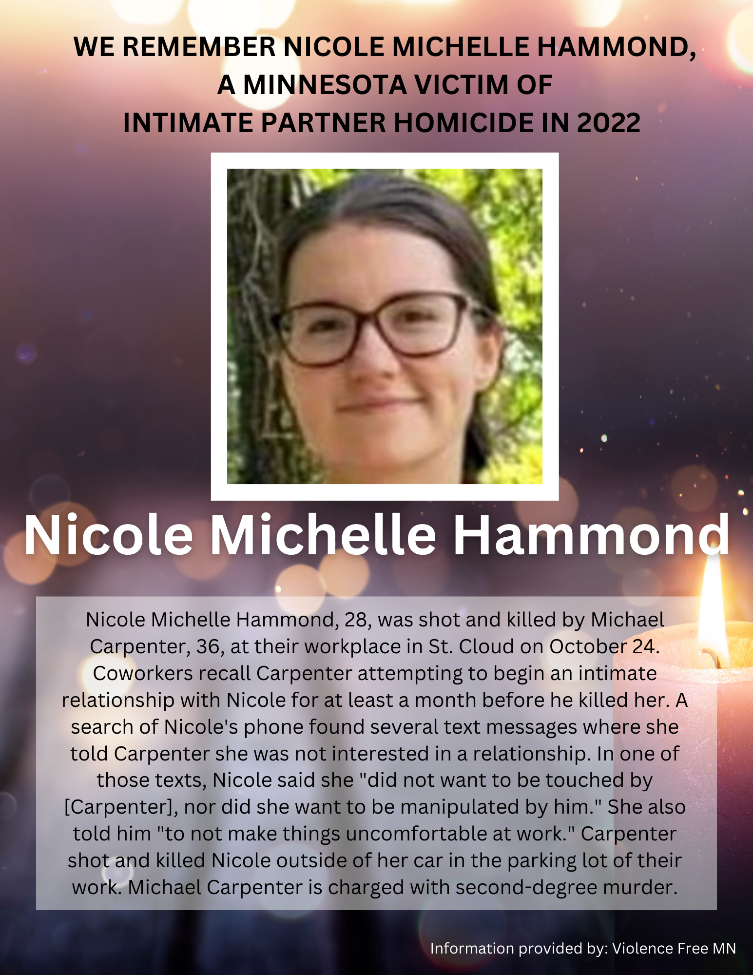 Memorial Display - Nichole Michelle Hammond