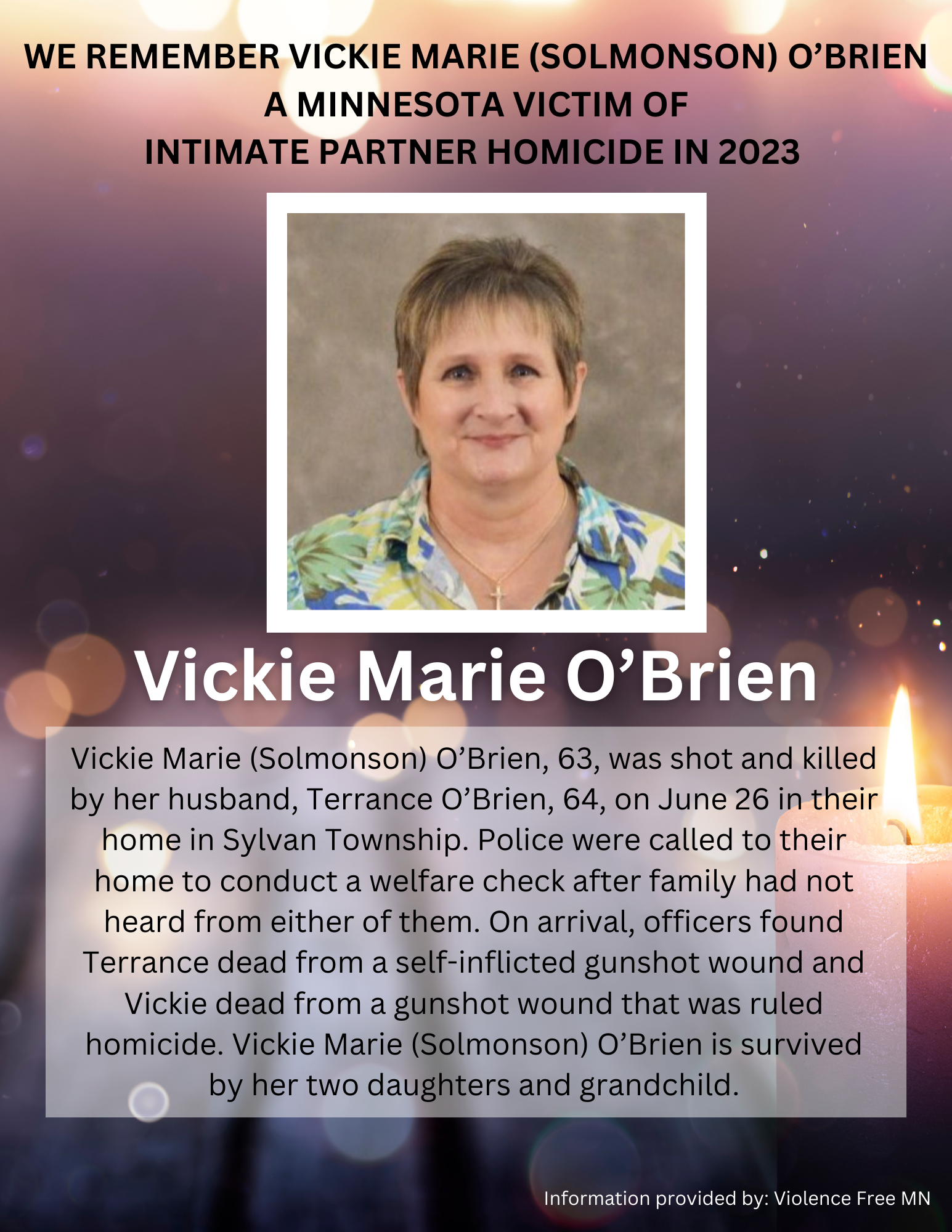 Memorial Display - Vickie Marie OBrien